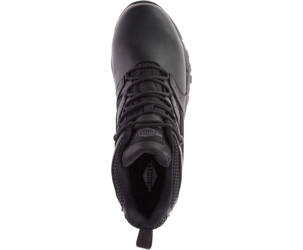 Botas Homem - Merrell Moab 2 Mid Tactical Response Waterproof Comp Toe Wide Width - Pretas - MOL9025